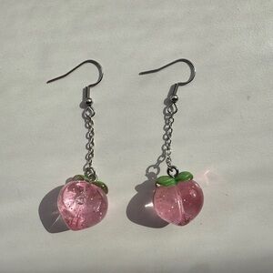 Pink Peach Dangle Earrings
